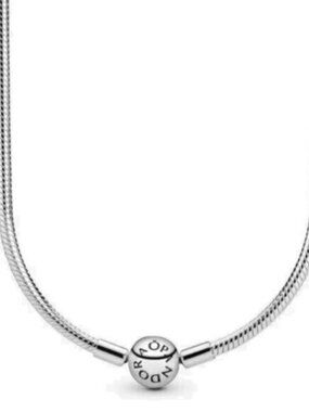 💞💞💖PandoraMoments Snake Silver Chain Necklace Class 50cm Chain Necklace Round